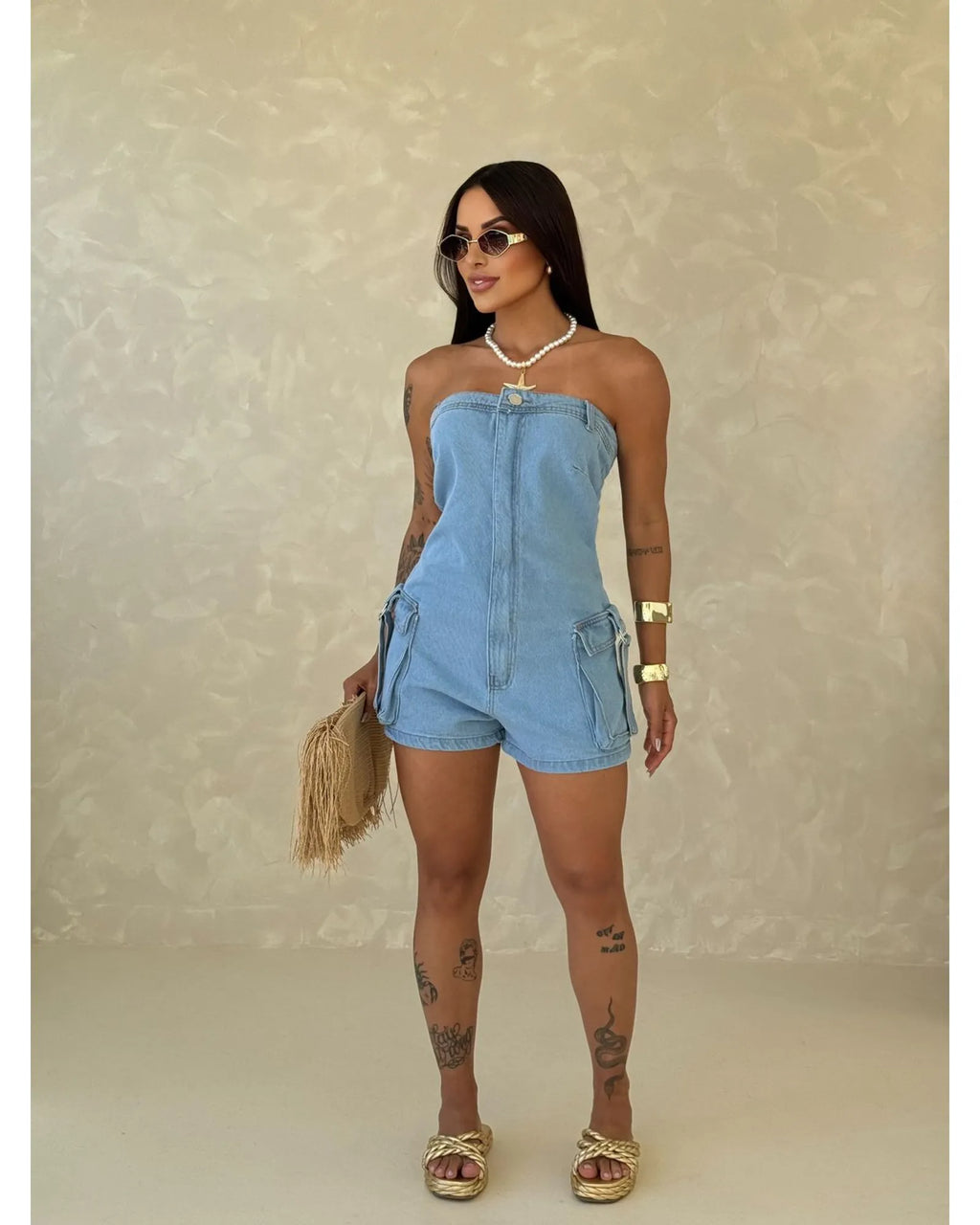 Macaquinho Jeans Diana