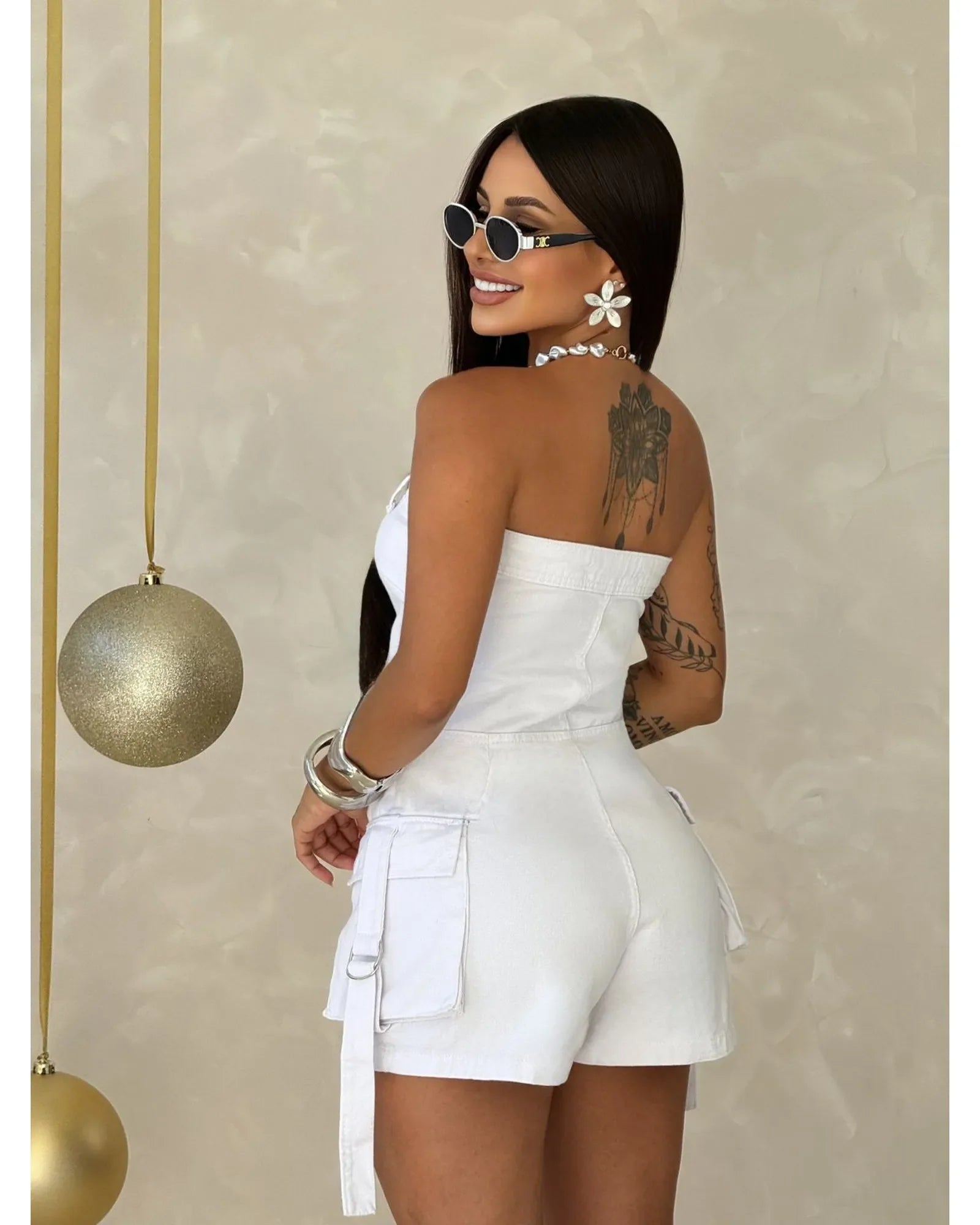 Macaquinho Jeans Diana